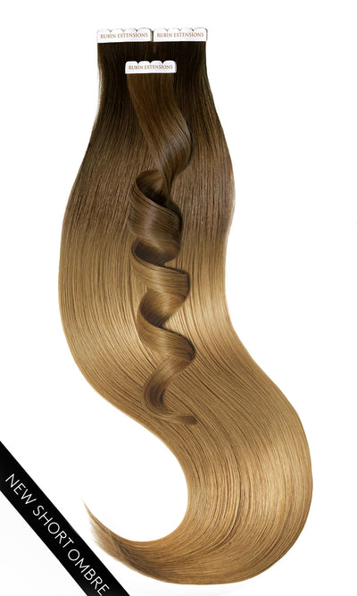 PRO DELUXE LINE OMBRÉ Chocolate Roast Brown & Salty Caramel Tape-in Hair Extensions