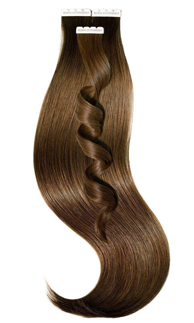 Rubin Extensions Light Natural Brown Tape-in Human Hair Extensions
