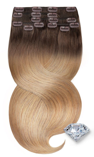 Ombré Clip-in Extensions Caramel Mocha