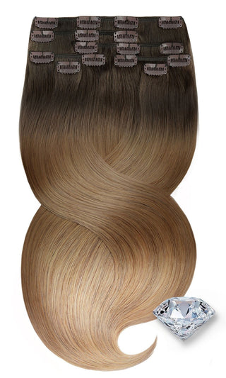 Dark Blonde Ombré Clip-in Extensions Diamond Line