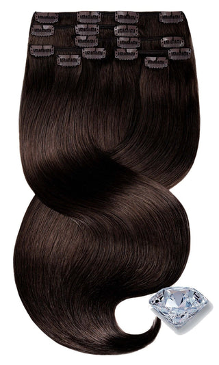Clip-in Extensions Diamond Line Chestnut Flash Brown