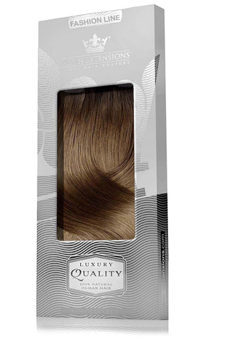 CLIP-IN EXTENSIONS LUXURY  SOMBRÉ BALAYAGE Chocolate Roast Brown & Light Natural Brown