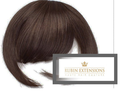 Fringe / Stirnfransen  Extensions - 100% ! Chestnut Flash Brown
