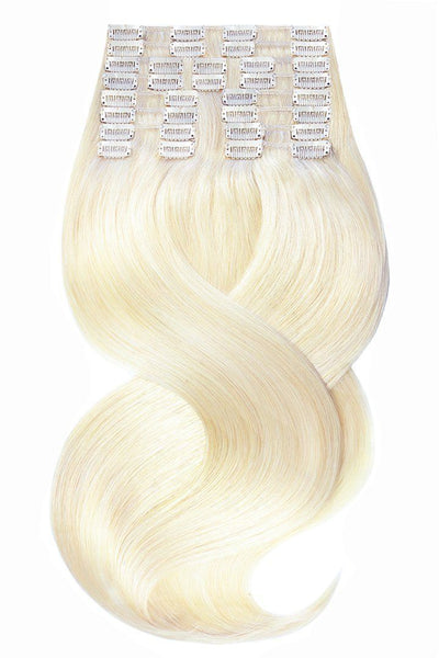 Remy Clip-in Golden Blonde Hair Extensions