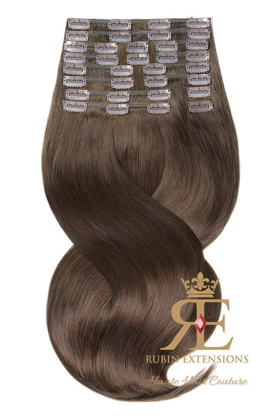 Chestnut Flash Brown Clip-in Hair Extensions Deluxe Line