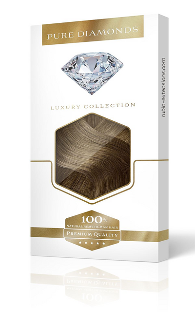 PURE DIAMONDS LINE Light Natural Brown Clip-in Hair Extensions