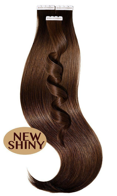 Rubin Extensions USA Tape-in Human Hair Extensions - Chestnut Flash Brown
