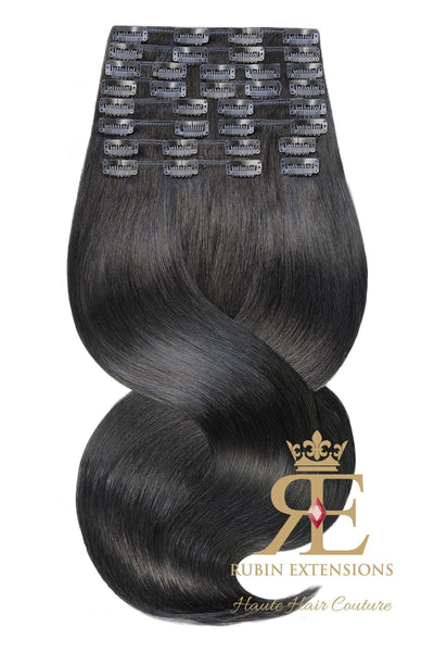 Jet Black Clip-in Hair Extensions