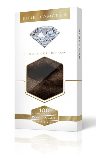 PURE DIAMONDS LINE Chestnut Flash Brown Flip-in Human Hair Extensions