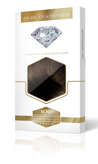 PURE DIAMONDS LINE Chocolate Roast Brown Clip-in Human Hair Extensions